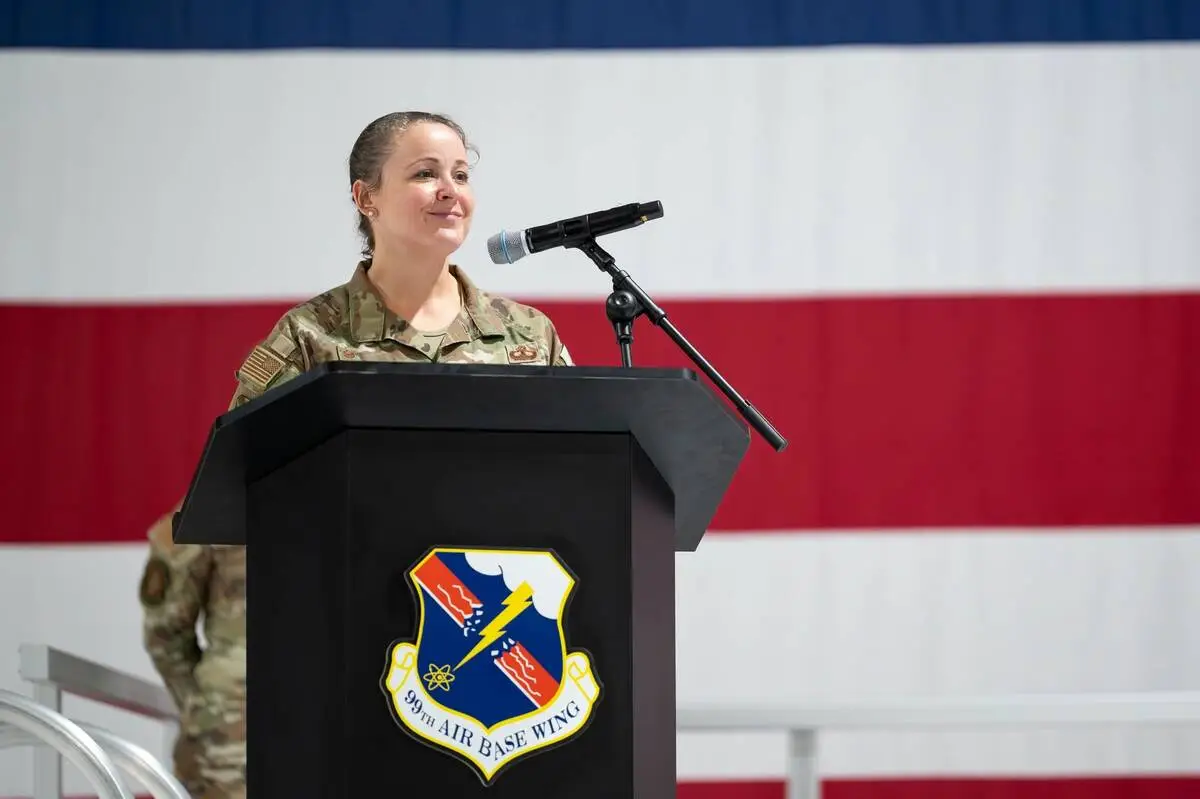Col. Christine Littlejohn becomes first known woman to lead Nellis’ 99th Air Base Wing