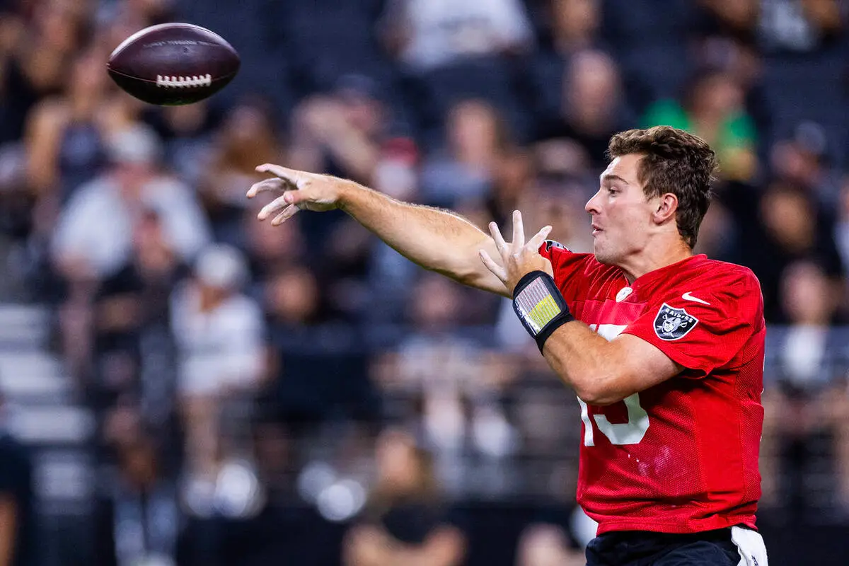 Raiders’ Fernando Mendoza throws another INT, but a favorite target emerges