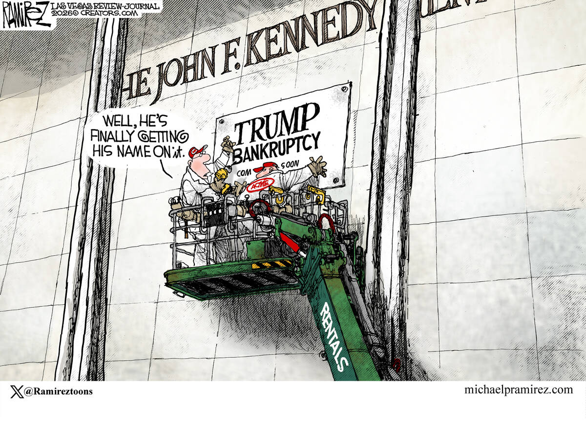 CARTOON: One place Trump doesn’t want to see his name