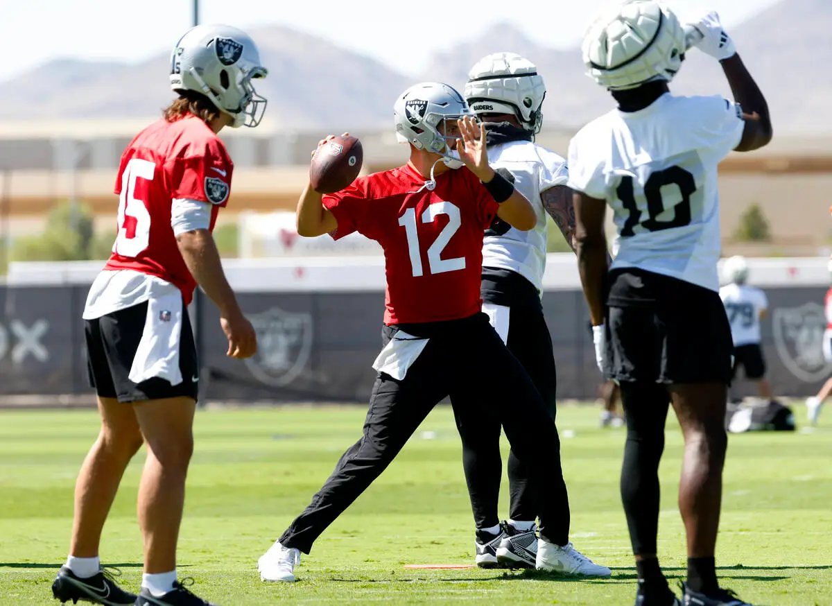 Raiders to be without backup quarterback on Sunday