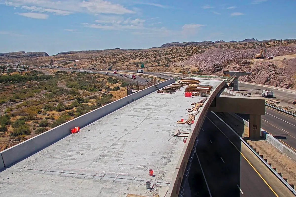 Important Las Vegas-to-Phoenix interchange now 80% complete