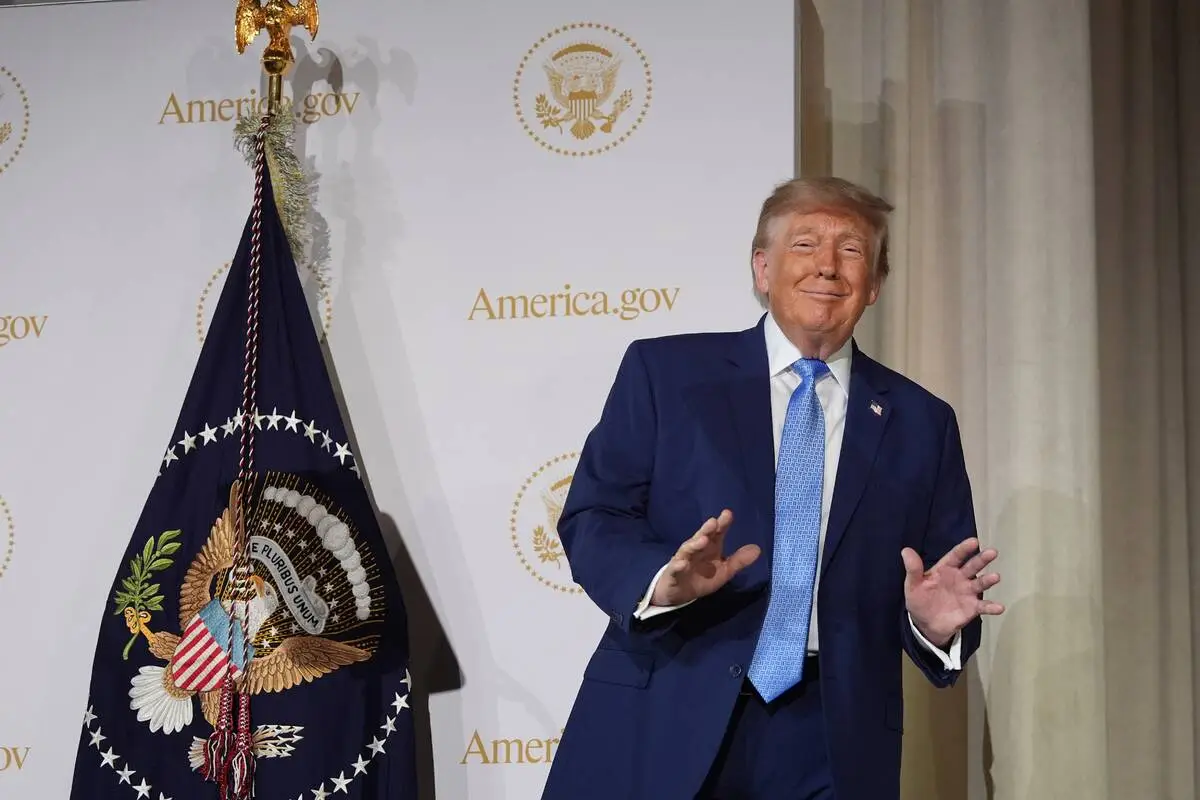 Top tech firms have signed accord to ‘self-police’ AI development, Trump says