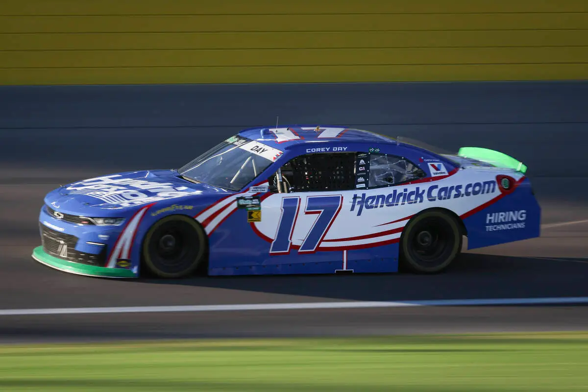 Corey Day wins NASCAR O’Reilly Series race in wild finish at LVMS — PHOTOS