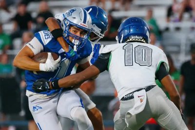 Louden Cahill leaving mark at Basic football with father, grandpa alongside