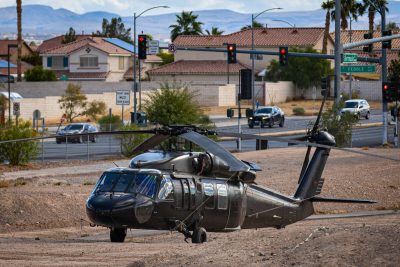 Black Hawk helicopter tied to influencer spotted in Las Vegas