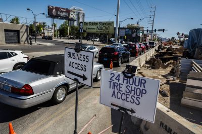 Las Vegas Arts District intersection to remain partially closed tied to storm drain project